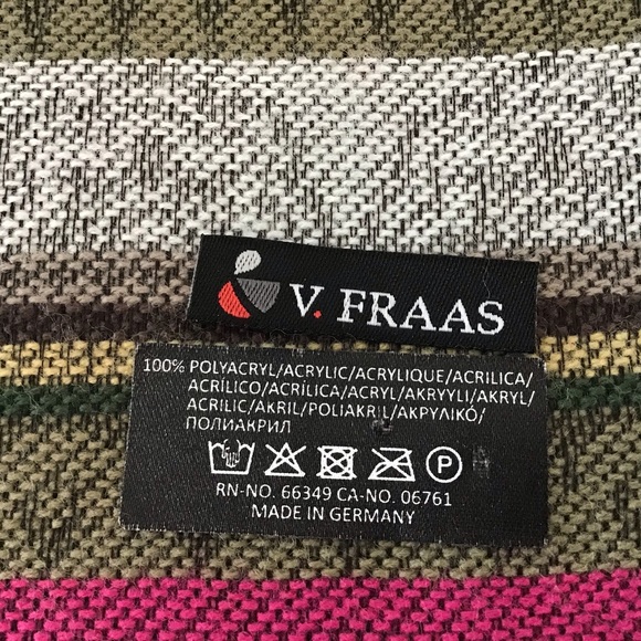 2/$25 V. Fraas Rectangular Taupe Paisley Scarf - Picture 14 of 16